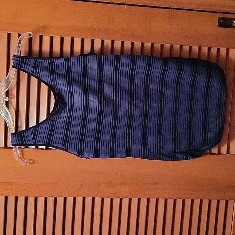 Athleta Tank Top Black Blue Size Medium